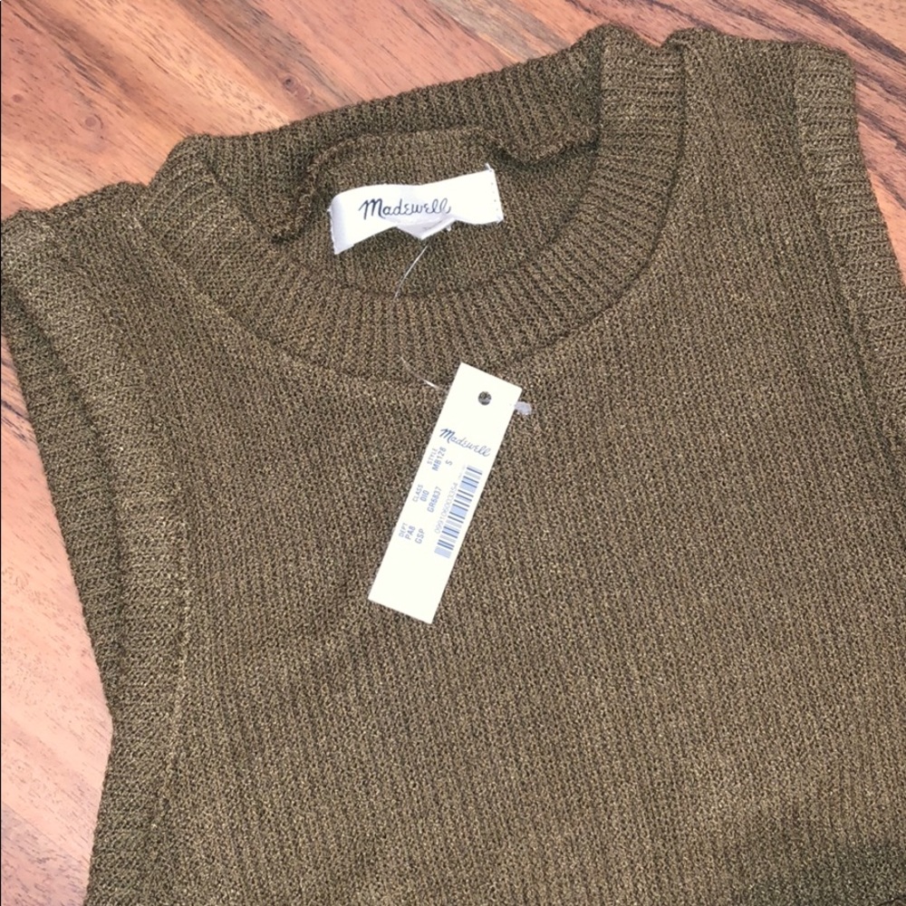 NEW Madewell Boucle Tank Top Spinach Green - Picture 6 of 6